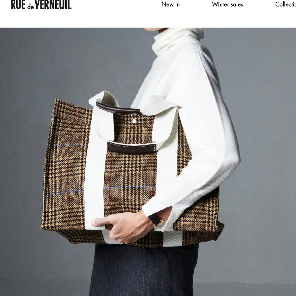 Rue de Verneuil L light denim chambray tote